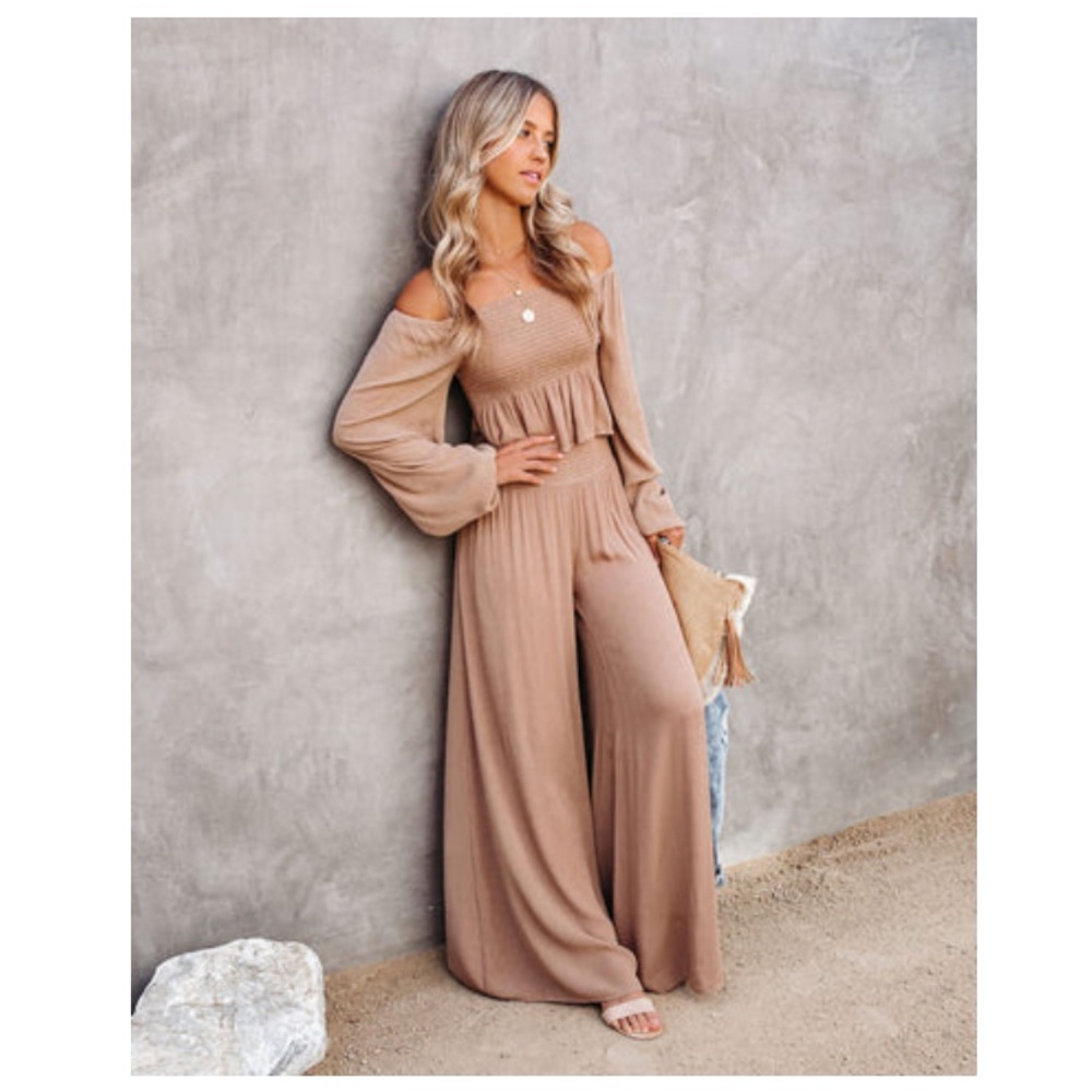 Smocked Tie Back Shirt (part of a set)